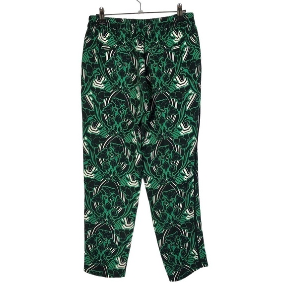 J. Crew Tuxedo Retro Pull On Pant Green & Black Festive 2 - Picture 3 of 5